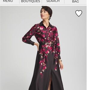 Chicos  Black and Red Maxi Dress